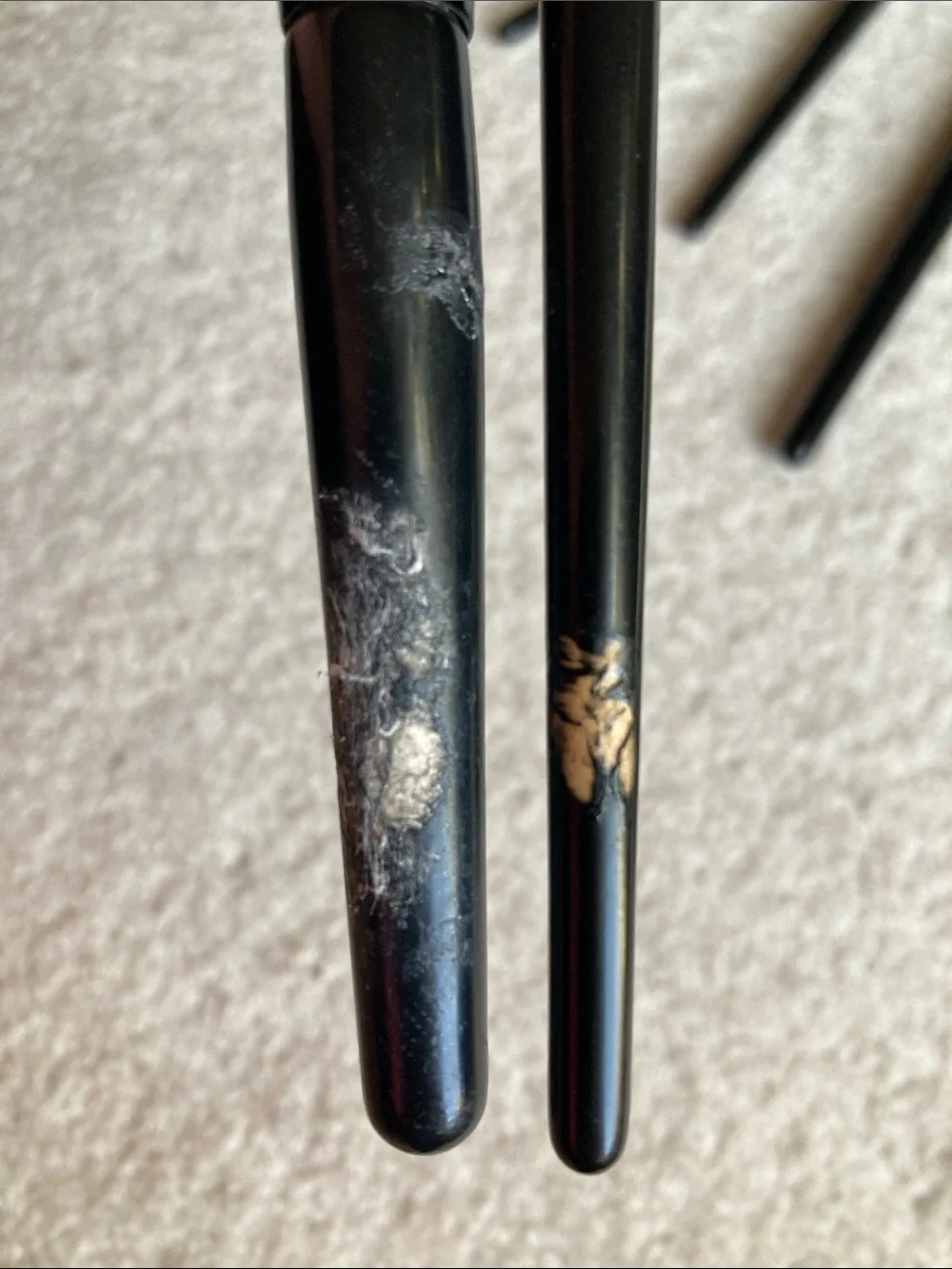 Assorted set of used 11 makeup brushes including Sephora, sonia kashuk and elf